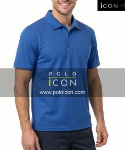เสื้อโปโลแขนสั้นสีฟ้า น้ำเงินสำหรับผู้ชาย ภาพที่ 1