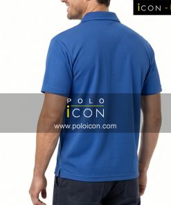 เสื้อโปโลแขนสั้นสีฟ้าน้ำเงินสำหรับผู้ชาย ภาพที่ 2
