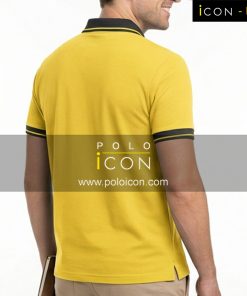 เสื้อโปโลสีเหลืองคอปกดำแต่งขอบแขนแถบดำ ภาพที่ 2
