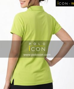 เสื้อโปโลสีเขียวอ่อนคอปกแขนสั้น สำหรับผู้หญิง ภาพที่ 2