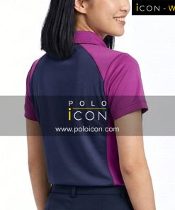 เสื้อโปโลแขนสั้นสีม่วงน้ำเงินสำหรับผู้หญิง ภาพที่ 2